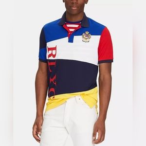 Men's Large Yacht RLYC Nautical Classic-Fit Stretch Mesh Polo Shirt  NWT